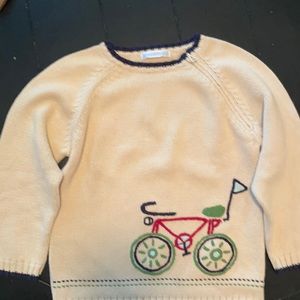 Janie and Jack boy cotton sweater size 3 to 4 used but in great condition.
